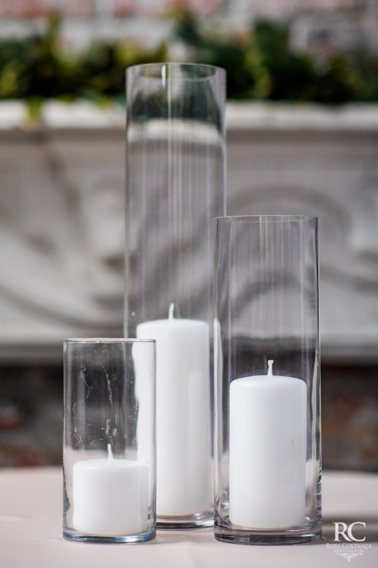 Hurricane Holders Clear Glass Staggered Heights Modern Minimalist