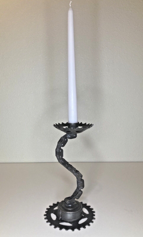Industrial Gear Candle Holder Bike Chain Steampunk Mechanical