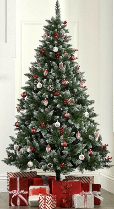 Integrated Berry Artificial Christmas Tree featuring Frosted Tips