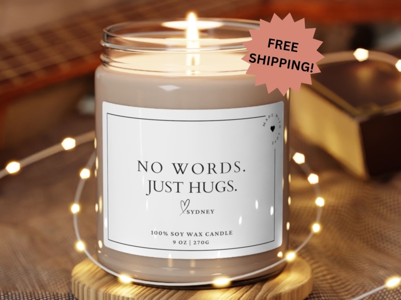 Jar Candle Amber Glass Vessel Candles with Humorous Text Labels