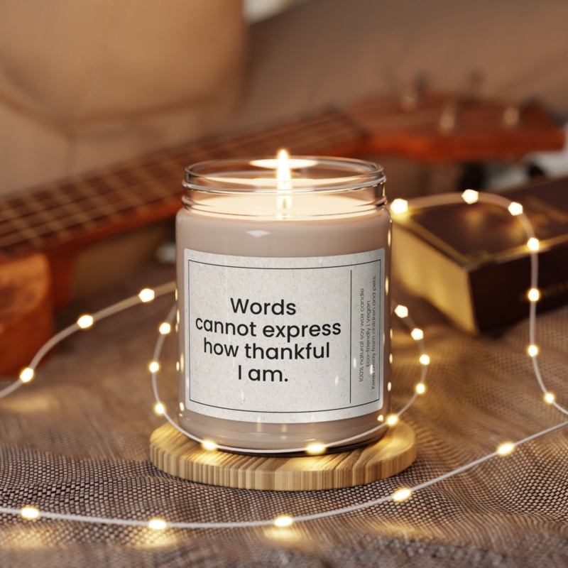 Jar Candle Apothecary Style Candle Gift with Minimalist Sentiment Label