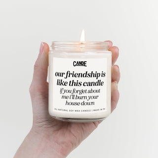 Jar Candle Humorous Amber Jar Candle Gift with Witty Text Label