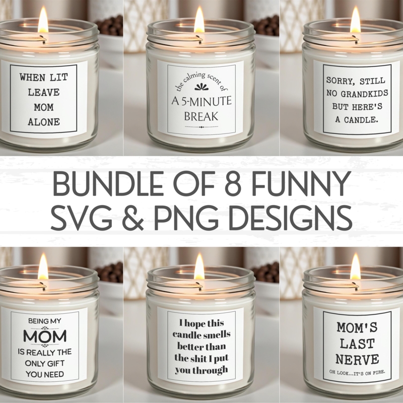 Jar Candle Minimalist Monochrome Styling Scented Candle With Funny Saying
