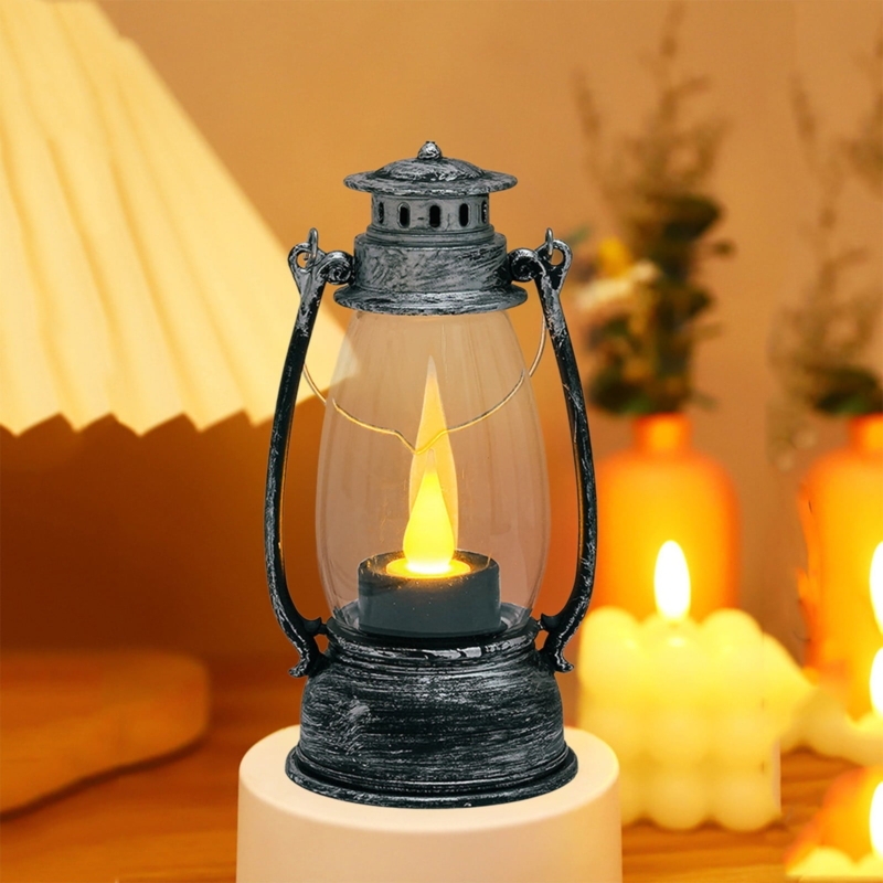 Lantern Miniature Scale Gold Finish Vintage Style Integrated LED