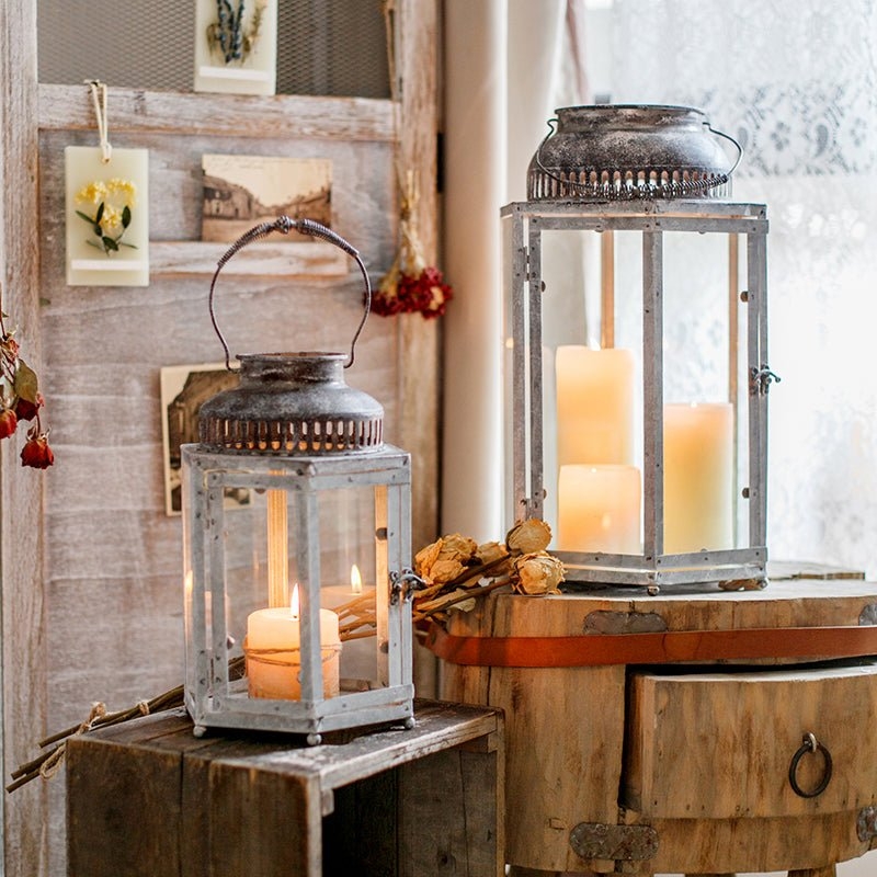 Lantern Tall Rectangular Silhouette Matte Finish Farmhouse Decor