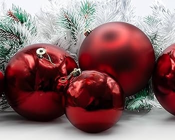 Large Christmas Ornament Glossy Reflective Bauble