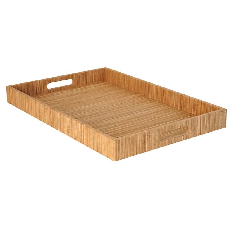Large Woven Seagrass Tray Rectangular Natural Fiber