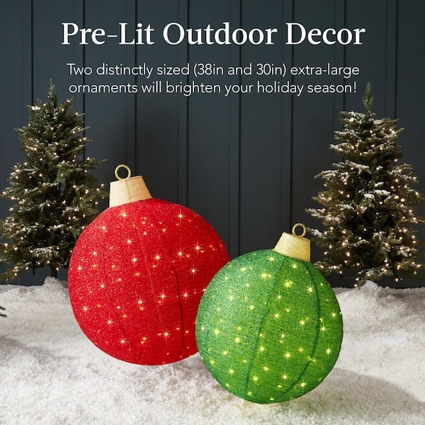 Lighted Outdoor Holiday Decoration Pop Up Design Oversized LED