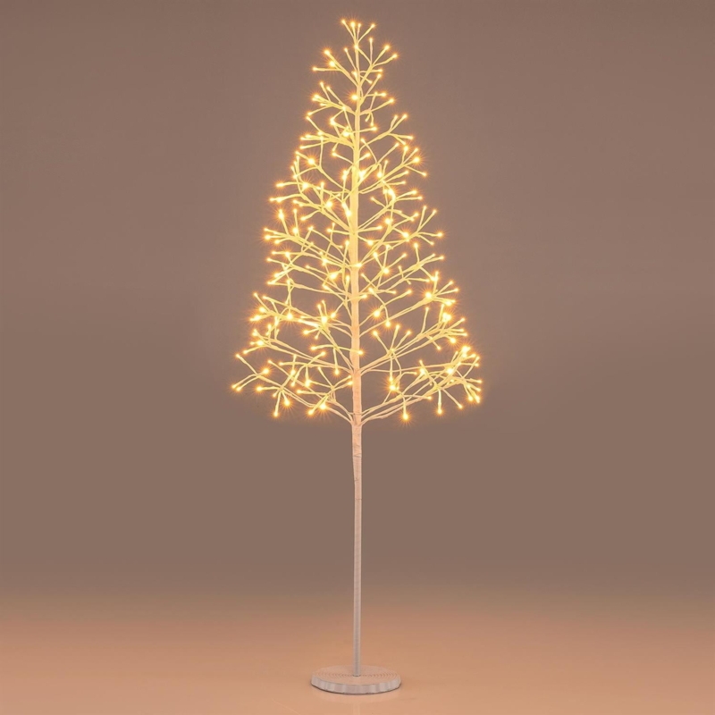 Lighted Tree Minimalist Pre-Lit Birch Bark Texture Bendable Branches (75 chars)