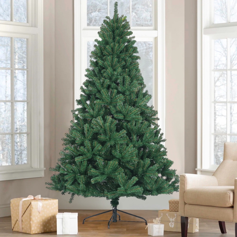 Lush Artificial Christmas Tree, Dense Foliage with X-Shaped Stand