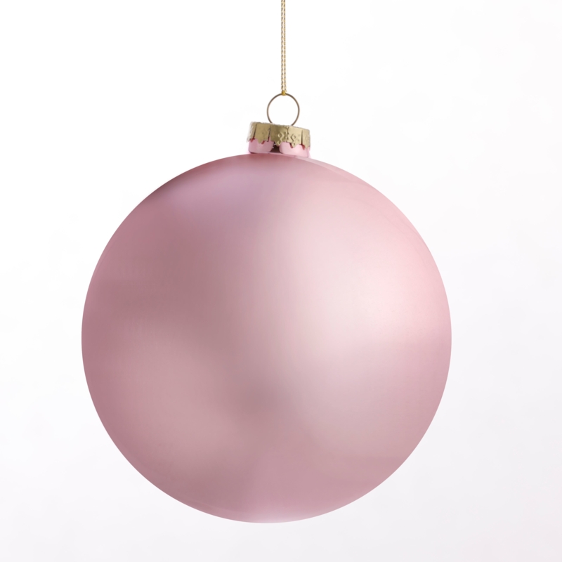 Lustrous Finish Christmas Ornament: Glass-Like Ball with Silver Cap.