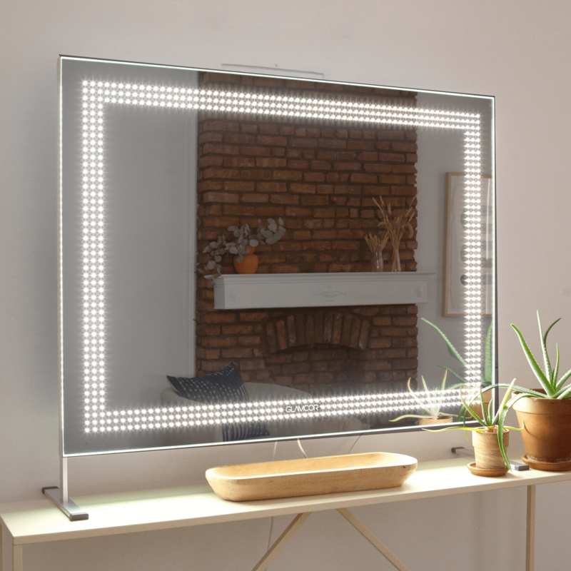 Makeup Mirror Horizontal Rectangular Integrated LED Border