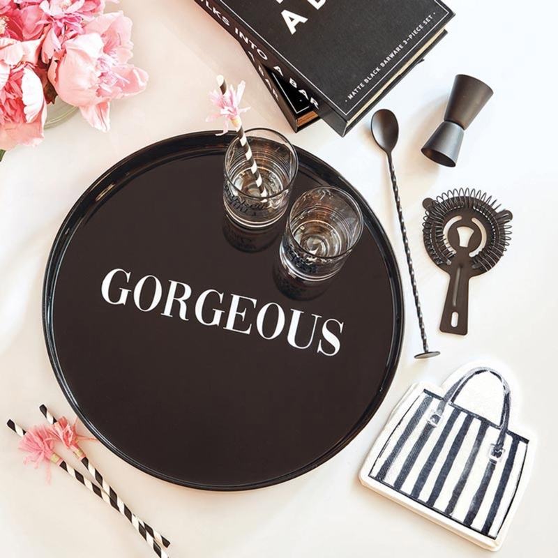 Matte Black Serving Tray for Modern Black Serving Tray.