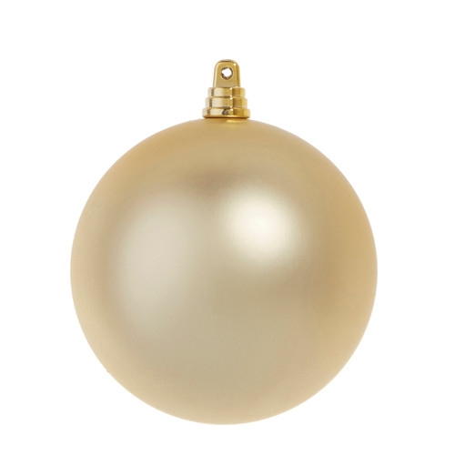 Matte Champagne Christmas Ornaments, Elegant Spherical Ball