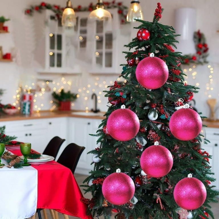 Maximalist Christmas Ornament: Vibrant Glitter Spherical Bauble.