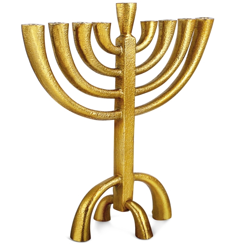 Menorah Gold U-Shaped Branches Transitional Style for Modern Holiday Display