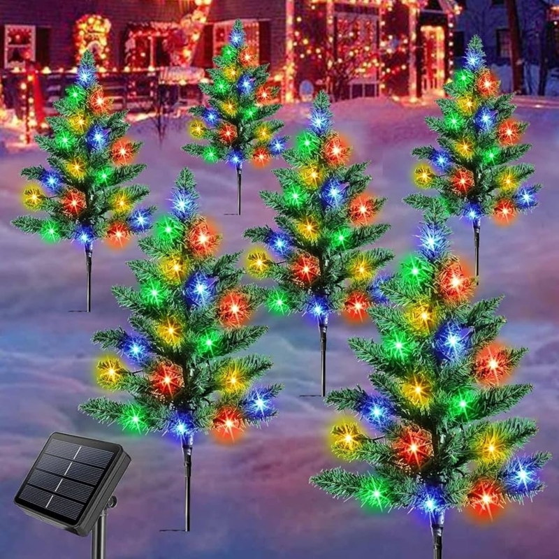 Miniature Artificial Christmas Trees, Pathway Alignment Holiday Decor