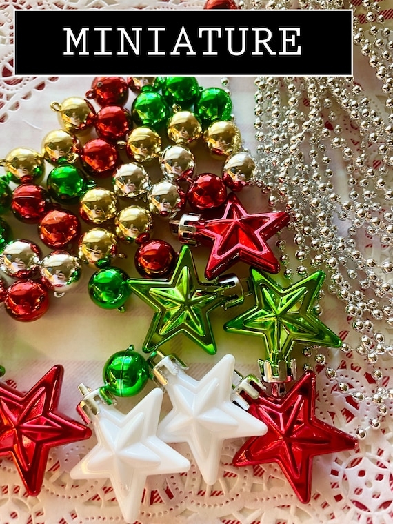 Miniature Christmas Ornament Multicolor Assortment Glossy Matte