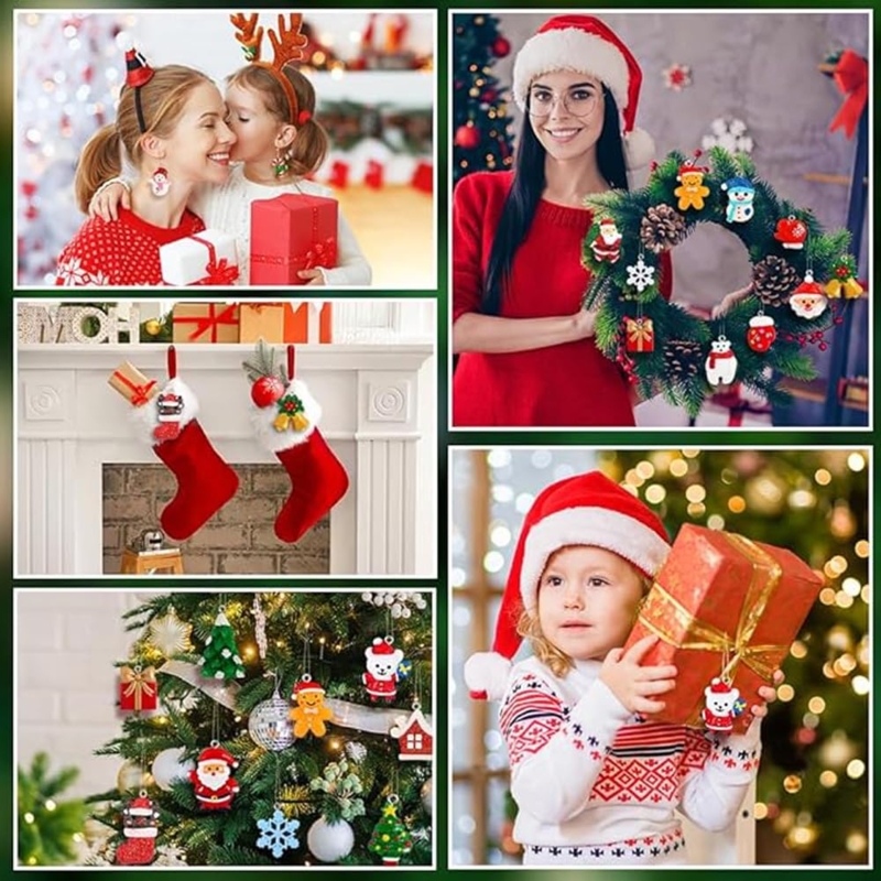 Miniature Wood Christmas Ornaments Laser Cut Set