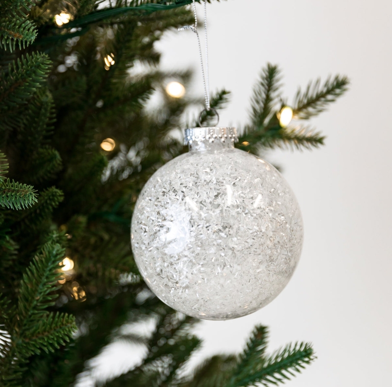 Minimalist Christmas Ornament with Frosted Finish and Matte Texture
