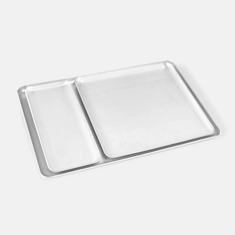 Minimalist Valet Tray Aluminum with Organic Crinkled Texture