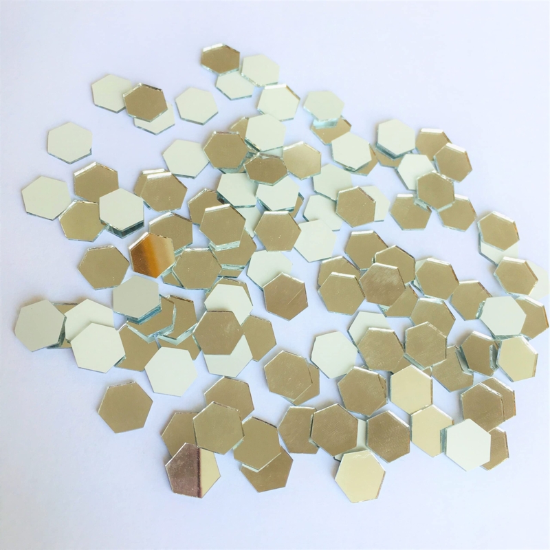 Mirror Tile: 200 Piece Mini Hexagon Glass Mosaic for DIY Crafts