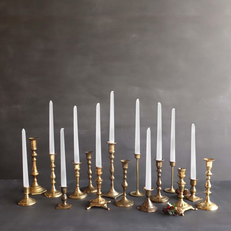 Mismatched Candlesticks Graduated Heights Vintage Decor