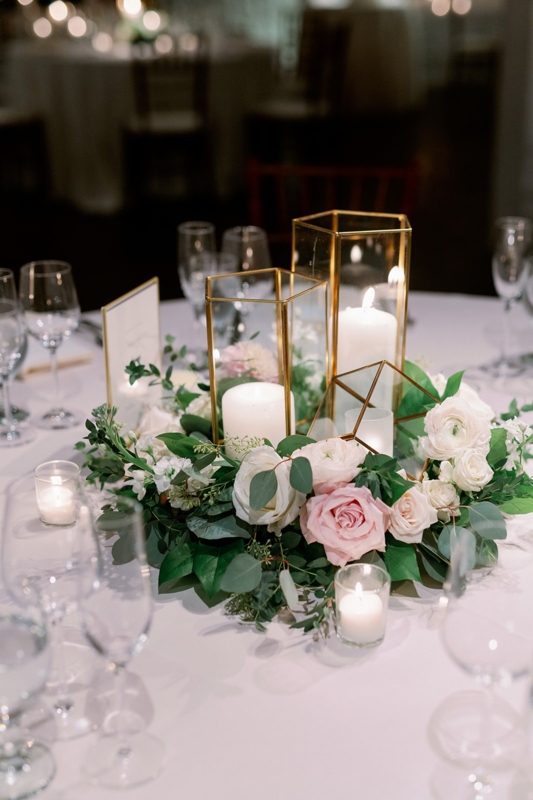 Mixed Brass and Glass Candle Holders Lush Low Centerpiece Classic Decor