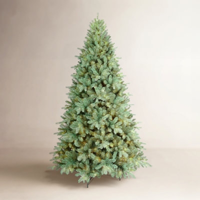 Mixed Needle Artificial Christmas Tree with Hinged Branches, Pre-Lit