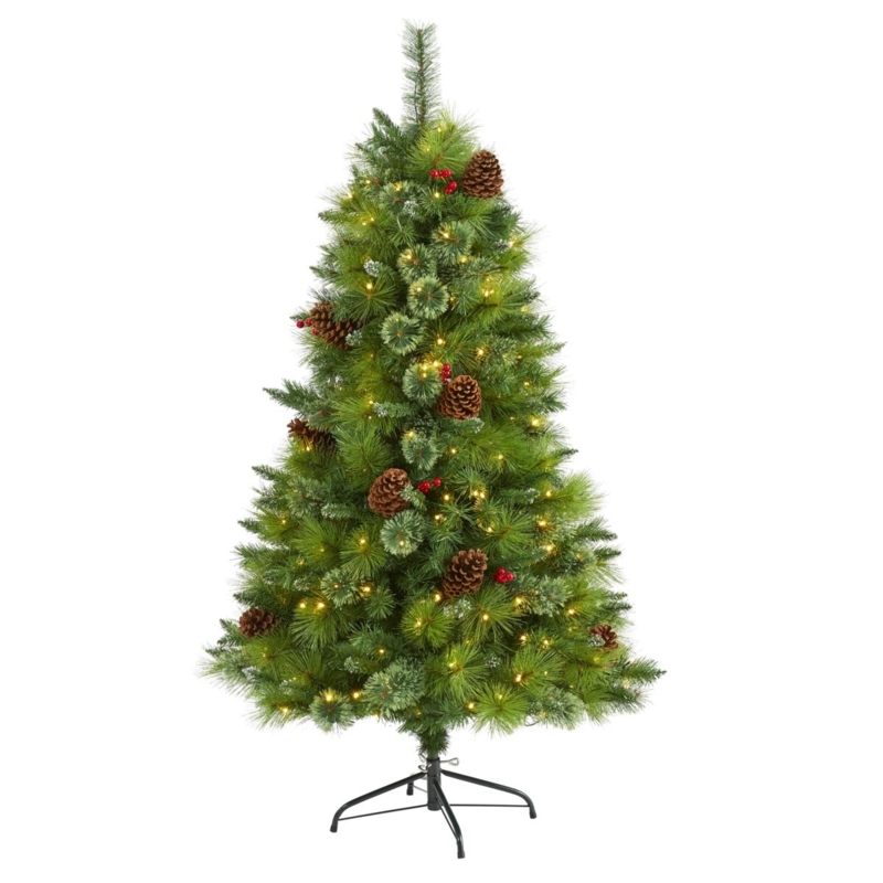 Mixed Pine Artificial Christmas Tree Red Berries Cones