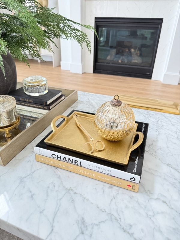Modern Brass Decorative Vignette Round Polished Tray