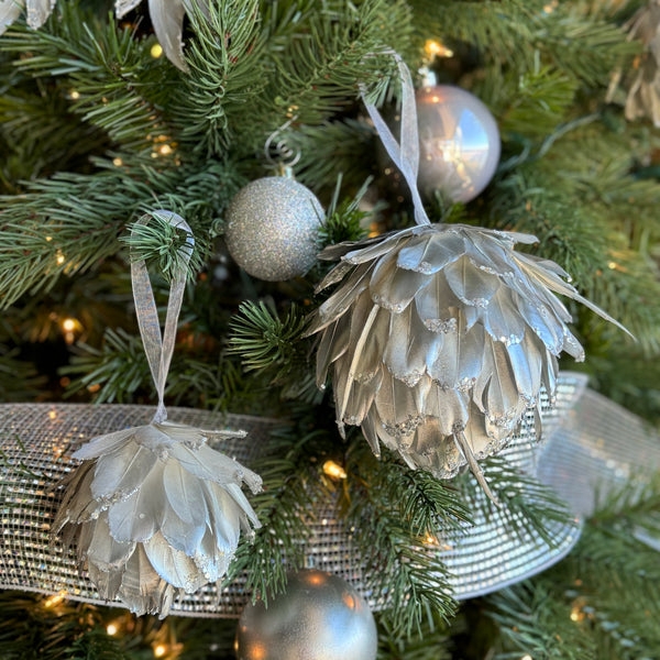 Modern Metallic Christmas Ornaments, Mixed Glossy and Matte
