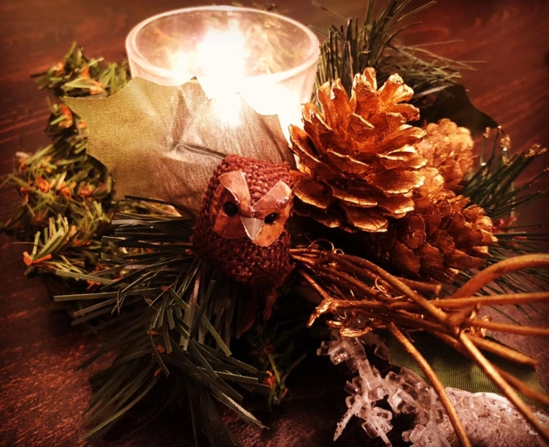 Modern Owl Candle Holder Decor: Ceramic with Gold Accents