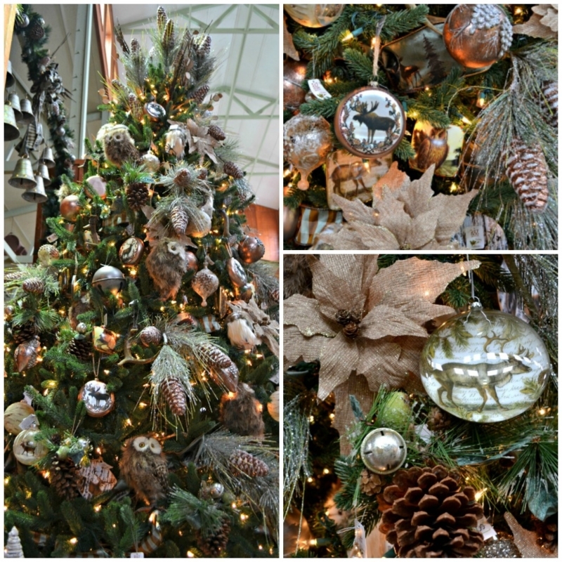 Mountain Lodge Decor Collage: Burlap Ribbons, Buffalo Plaid Accents