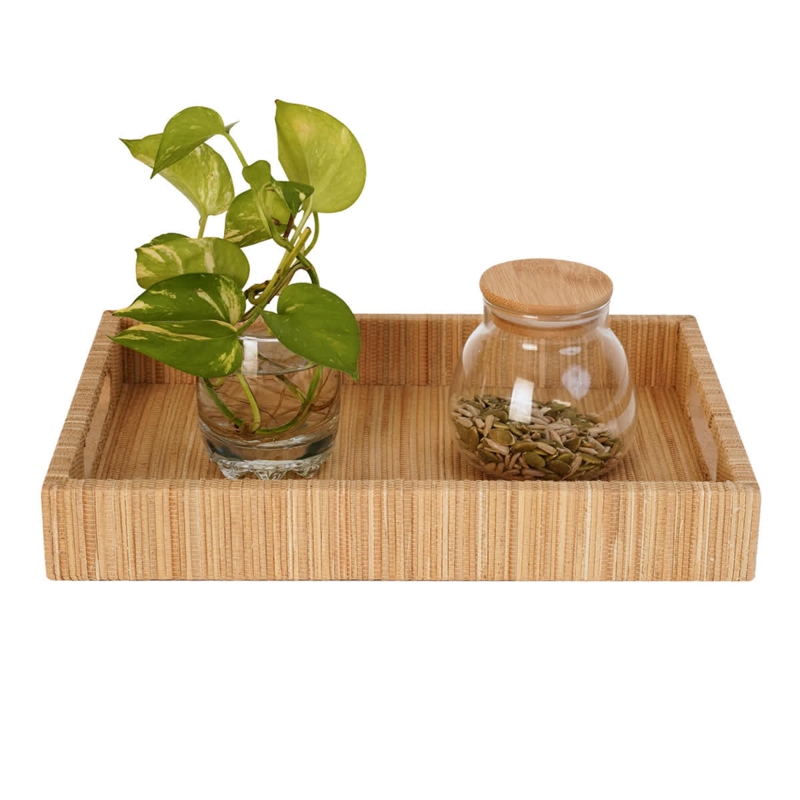 Natural Woven Seagrass Tray Shallow Rectangular
