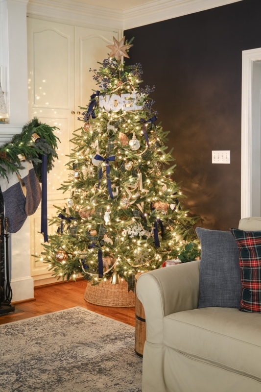 Natural Woven Wicker Tree Collar Modern Farmhouse Transitional