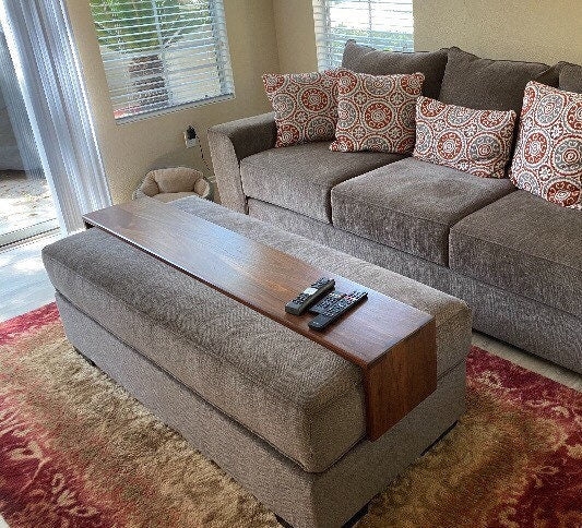 Ottoman Tray with Over-Ottoman Fit and Raised Side Rails