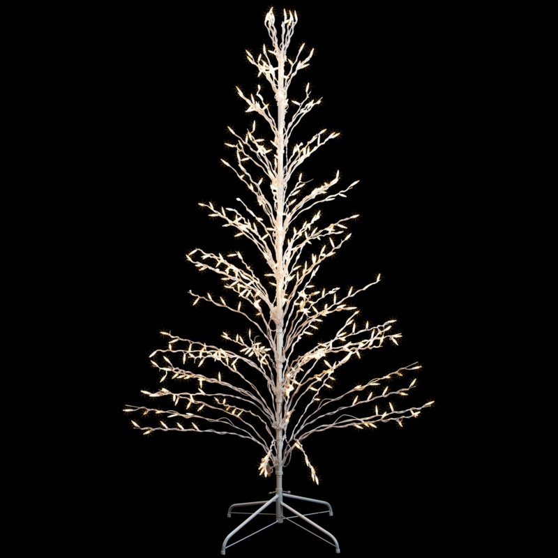 Outdoor Christmas Tree 6' Twig Branches Clear Lights Conical Shape