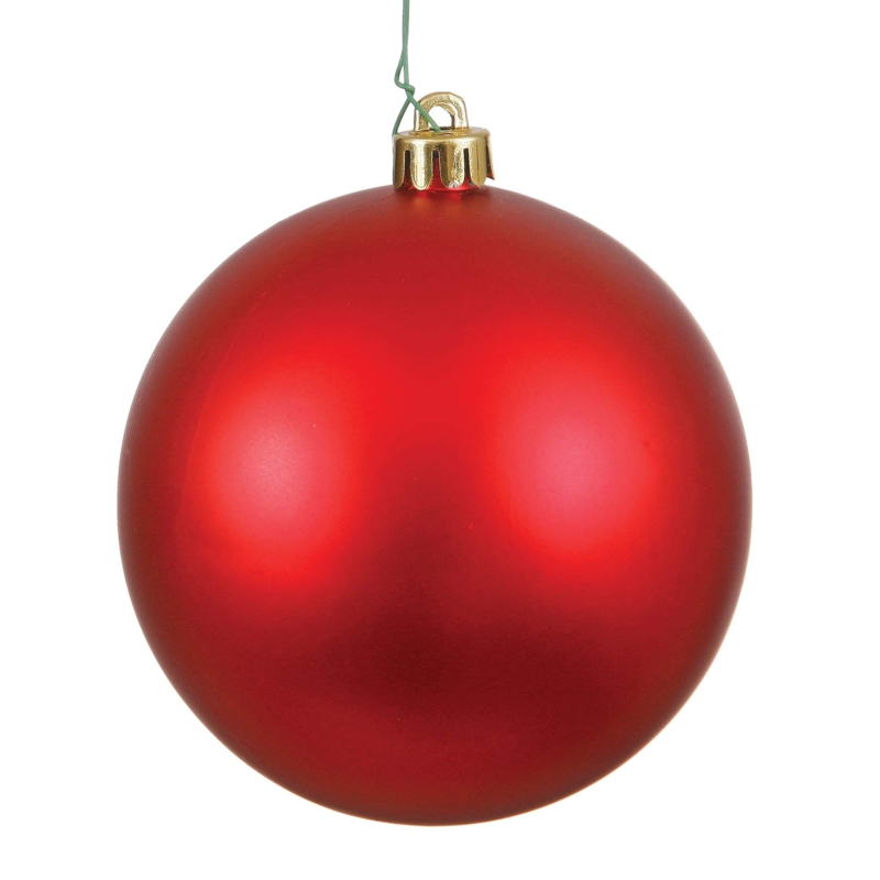 Oversized Matte Red Ball Ornament, Shatterproof Holiday Mantel Accents