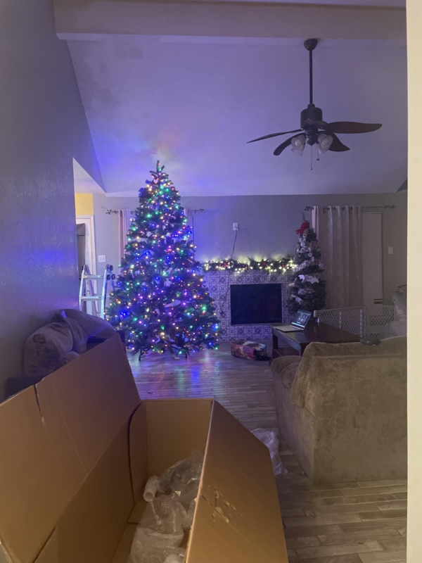 Oversized Scale Christmas Tree for Maximalist Holiday Living Room