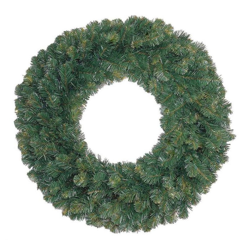 Oversized Wreath Dense Foliage Unlit Design Classic Holiday Decor