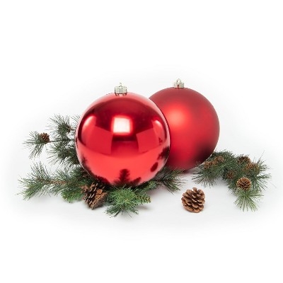 Pair of Christmas Ornaments Glossy and Matte 20cm
