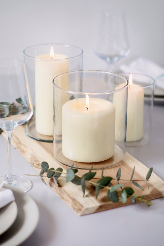 Pillar Candle: Single Smooth Matte Wax Cylinder, Minimalist Aesthetic