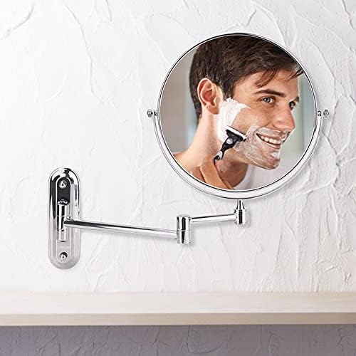 Polished Chrome Accordion Mirror with 360 Swivel Head