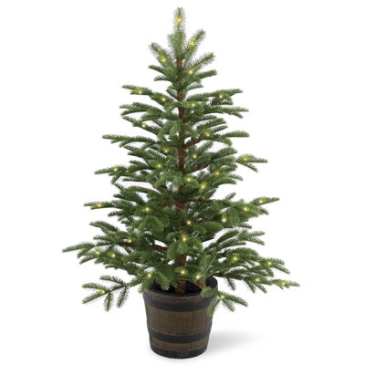 Potted Spruce Artificial Christmas Tree in Urn Planter, 4ft