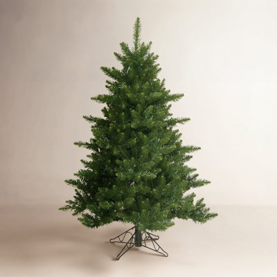 Pre-Decorated Christmas Tree With Burlap Base And Pinecone Accents