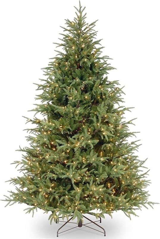 Pre-Lit Artificial Christmas Tree Fraser Grande Dense Needle Texture