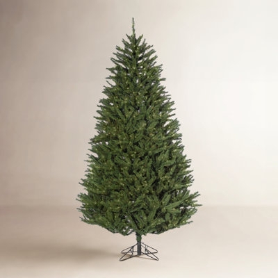 Pre-Lit Artificial Pine Tree Dense Tiered Branches Traditional Style