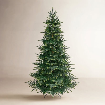Pre-Lit Artificial Spruce Christmas Tree with Folding Metal Stand