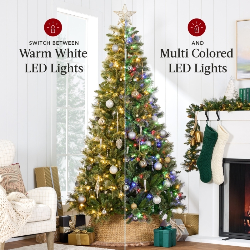 Pre-Lit Cashmere Christmas Tree Soft Needles Cordless Connection